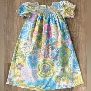 Le Za Me Smocked Floral Dress-size 3